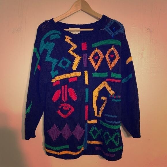 Vintage | Sweaters | Vintage Handknit Beaded Jennifer Reedsweater ...